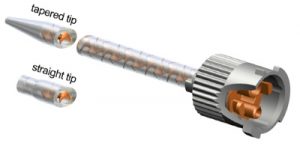 Sulzer Helical static mixing nozzles for 10 to 1 K series syringes